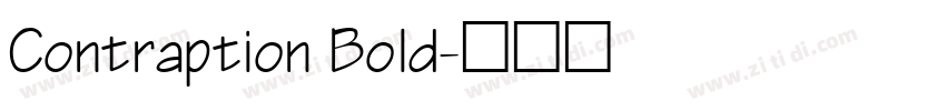Contraption Bold字体转换